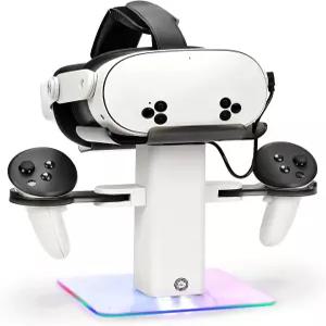 MetaQuest 3용 CBDYWVR 충전 도크 수직 스탠드 Quest 3S/3/2 호환 VR 게이밍용 프리미엄 ABS 소재 3가지