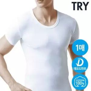 [NS홈쇼핑][트라이]순면100 남성 데오 반팔 런닝 1종[36226514]