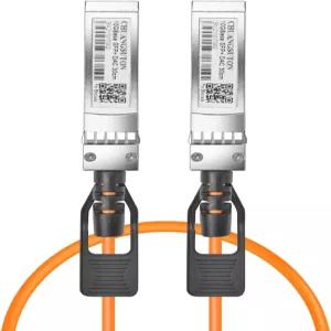 CHUANGSUTON 10G SFP DAC 트윈액스 케이블 Arista 호환 0.2미터 오렌지 색상 10GBASE-CU 수동 직접 연결