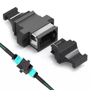 MTP/MPO 광섬유 어댑터 키업/다운 SM/MM 40/100G US Conec 호환 저 삽입 손실 QSFP 싱글모드 OM3 멀티모드