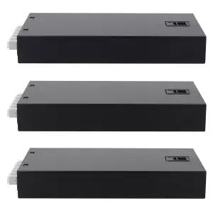 Duogalia 3-Pack LC-MM 6 듀플렉스 12포트 월 마운트 광섬유 인클로저 및 스플라이스 트레이 멀티모드