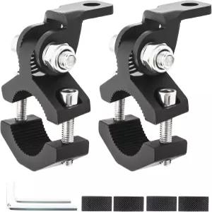 오토바이 라이트 바 마운트 브래킷 CNC 알루미늄 포크 튜브 클램프 수직/수평 파이프 장착용 Fits 0.8