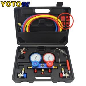 냉동 에어컨 매니폴드 게이지 유지 보수 도구 최대 폭발 압력 R134A 자동차 세트 3000PSI
