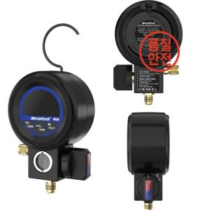 디지털 매니폴드 게이지 세트 R134a HVAC 진공 압력 테스터 에어컨 냉매 누출 L201