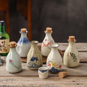힙플라스크 일본식 술병 가정용 수제 DRINKWARE 주방 300ML