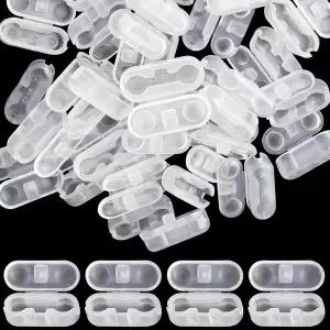 DC CLISENCE 30개입 투명 볼 체인 커넥터 10 풀 플라스틱 재질 17x8x7mm 구슬 장착 가능 롤러 블라인드