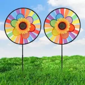 2중 서클 해바라기 바람개비 홍보 축제 2p세트 인테리어소품 세트