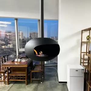 화목 난로 장작  실제 불꽃을 사용하는 천장 매립형 가정용 장식 에탄올 벽난로 플루리스 벽걸이형 바이오