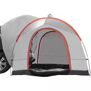 VEVOR SUV 캠핑 텐트 8 -8 부착물 캐리백 포함 방수 PU 2000mm 이중 트럭 6-8인용 밴 해치 테일게이트용