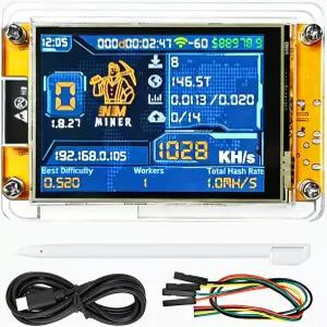 비트코인 복권 채굴기 1010H/s 해시레이트 V2 ESP-WROOM-32 CYD 개발 보드 2.8인치 스마트 디스플레이 BTC