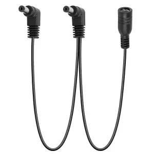 GELRHONR 데이지 체인 기타 이펙트 페달 전원 분배기 직각 DC 5.5x2.1mm 암-2 수 Y 케이블 CCTV 보안