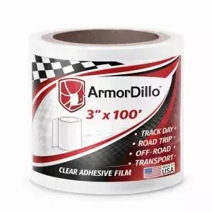 ArmorDillo 임시 페인트 보호 필름 3 x 100 투명 접착식 자동차 오토바이 테이프 초보자용 완벽한 PPF 트랙