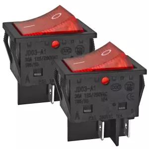 JD03A1 4핀 로커 스위치 2개 세트 30A 125V/250V T85/55 1E4 인버터 용접기용 중장비용