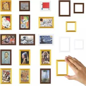 1 12 스케일 15개 미니어처 인형집 그림 액자와 클래식 미니 페인팅 장식 액세서리 아트