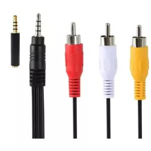 페이데시 3.5mm RCA 캠코더 비디오 케이블 남성에서 플러그 스테레오 오디오 AUX 스마트폰용 MP3 태블릿