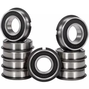 10 Pack 99502HNR 휠 허브 볼 베어링 ID 5/8 x OD 1-3/8 Width 7/16 더블 씰 및 스냅 링 고무 사전 윤활