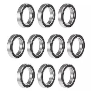 uxcell 6803-2RS 딥 그루브 볼 베어링 17mm x 이중 밀봉 크롬강 P6 ABEC3 10개입