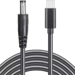 네 개의 알.9핀 CCTV 보안 카메라 전원 케이블 USB-C to 5.5x2.1mm 연장 DC 어댑터 LED 스트립 감시