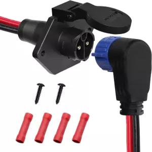 트롤링 모터 플러그 및 콘센트 12V/24V/36V/48V 50A 2선식 8게이지 수컷 암컷 방수 DC 전원 커넥터