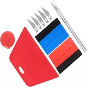 DOITOOL 벽지 스무딩 툴 키트 스퀴지 스크래퍼가 포함된 필 및 스틱 도구 자 조각 커터 설치와 카 필름용