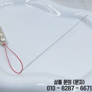 2개입 0.2mm 8cm 디자인 주얼리 진주 목걸이 꿰기용 작은 구슬 스테인리스 스틸 비딩 핀 바늘