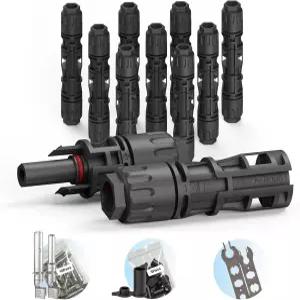 CHINT UL 6703 및 T V 인증 태양광 패널 커넥터 10쌍 1500V 46A DC MC4 호환 PV 케이블 키트 10/12 AWG