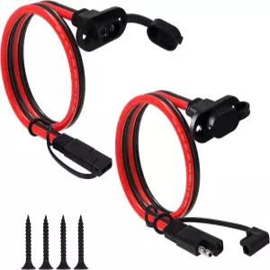 1FT 10AWG SAE 퀵 커넥터 하니스 10 게이지 파워 소켓 사이드월 포트 수컷-암컷 케이블 태양광 패널 발전기