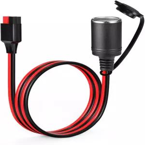 ELFCULB 12AWG 앤더슨에서 시가라이터 소켓으로 12V 여성 커넥터 케이블 휴대용 태양광 패널 타이어