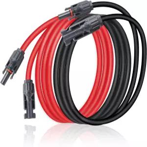 10AWG 태양광 패널 연장 케이블 커넥터가 포함된 10피트 전선