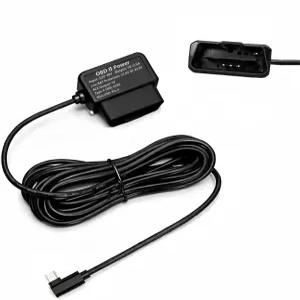 OBD2 대시캠 POWER LOGIC 케이블 하드와이어 키트 ACC 신호 포함 12V38V5V 3A 타입C 충전기 24시간 주차
