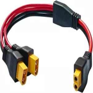 Faoyliye XT60 Y 스플리터 케이블 여성-이중 남성 커넥터 어댑터 10AWG 연장 드론 태양광 휴대용 전원