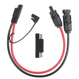 Jienk 1ft 10AWG SAE to MC4 태양광 패널 케이블 극성 반전 어댑터 포함 RV 카라반용 배터리 충전기 플러그