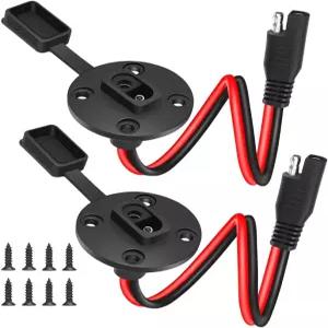ELECTOP SAE 커넥터 파워 소켓 사이드월 포트 방수 퀵 커넥트 태양광 패널 플러시 마운트 플러그 어댑터