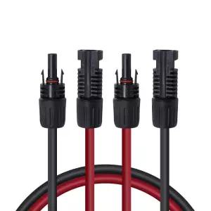 Renogy 5FT 12AWG 태양광 연장 케이블 M F 커넥터 검정 빨강 1쌍