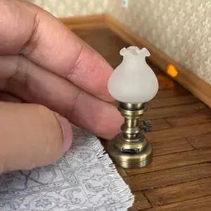 왈도시아 1 12 스케일 인형집 미니어처 LED 튤립 테이블 램프