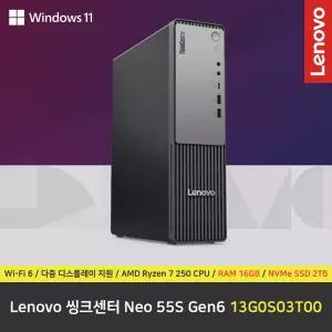 Lenovo 씽크센터 Neo 55S Gen6 13G0S03T00 컴퓨터 / 윈도우11Pro 설치 / RAM 16GB / NVMe SSD 2TB