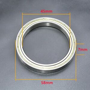 2/PCS 6809ZZ 베어링  미니 소형어처 씰 깊은 홈 볼 45x58x7mm 내경 45mm 외경