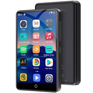 블루투스 및 WIFI 지원 16GB MP3 플레이어 4.0인치 IPS 플레이어 WITH SPOTIFY | OILSKY 스피커 AUDIBLE AMAZON MUSIC MP4 터치 스크린 뮤직 안드로이드 음악 최대 512GB (블랙)