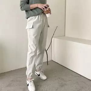 여자 겨울 트레이닝 바지 기모 밴딩 카고 팬츠