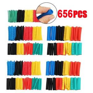 수축 튜브 328 656pcs 내열성 포장 키트 전기 연결 와이어 케이블 절연 슬리브