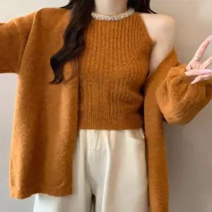 [휴드]벨? 홀터넥 니트 가디선 나시 투피스