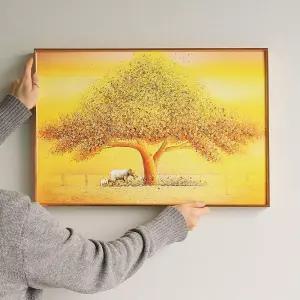 황금 보석 액자 해바라기 풍경 거실 현관 인테리어 장식 그림 선물