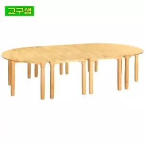 원목다리-고무나무H600 책상 어린이 열린 교구샘 원목 H73-1
