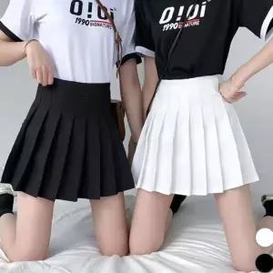 여자 하이웨스트 플리츠 테니스 스커트 LM 0004 테니스스커트 치마 플리츠