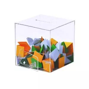 모금함 경품뽑기통 추첨상자 250x250x250mm 투명 중형 투표함