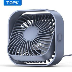 목풍기 TOPK 미니 휴대용 USB 책상 테이블 공기 홈용 회전식 360 스탠딩 속도 저소음