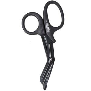 MADISON SUPPLY 7.5인치 프리미엄 스테인리스 스틸 왼손 및 오른손용 외상용 가위 - 논스틱 코팅 날 의료용 내구성 있는 불소 간호용 검정색