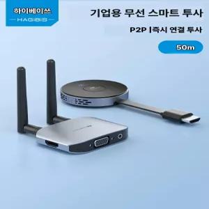 모니터분배기 해비스 무선 화면 공유 미러링 송신기 HDMI 고화질 TV 연결
