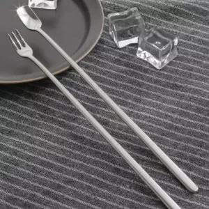 롱 스푼 포크 과일먹는긴포크