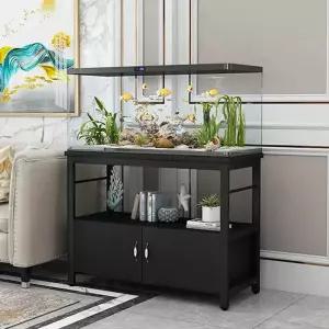 수납장 진열대 화이트블랙 선반 + 80x40x70cm 서랍 블랙 프레임 화이트 캐비닛
